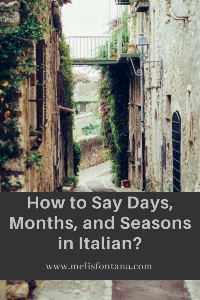 Days in Italian